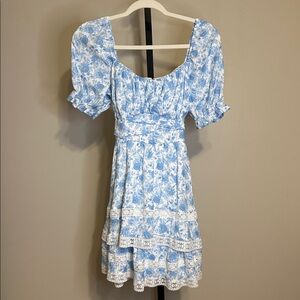 Altar'd State Blue Floral Dress